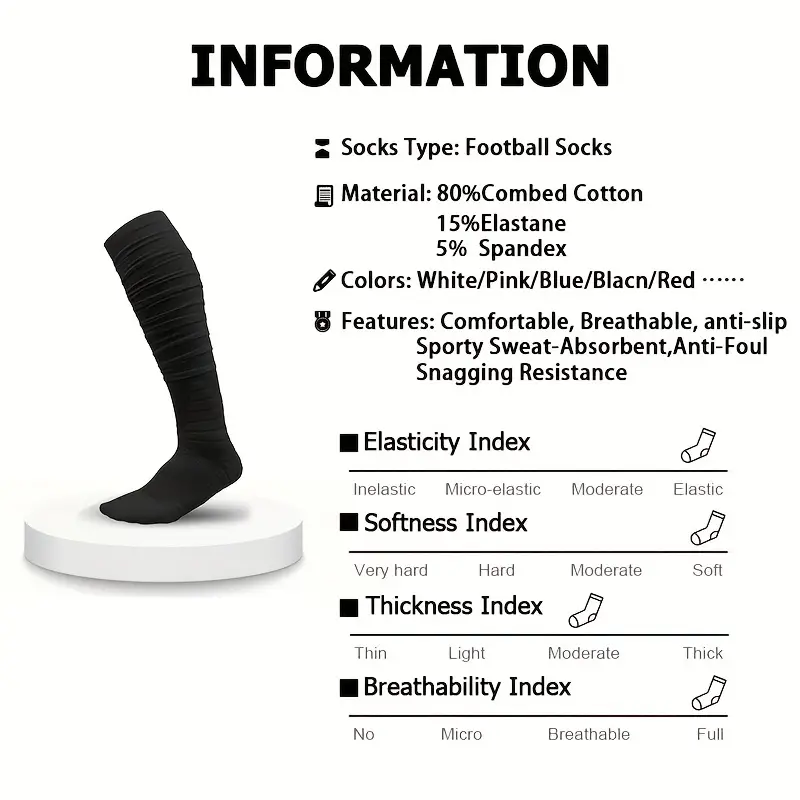Over The Calf Athletic Compression Socks Breathable Socks - Temu