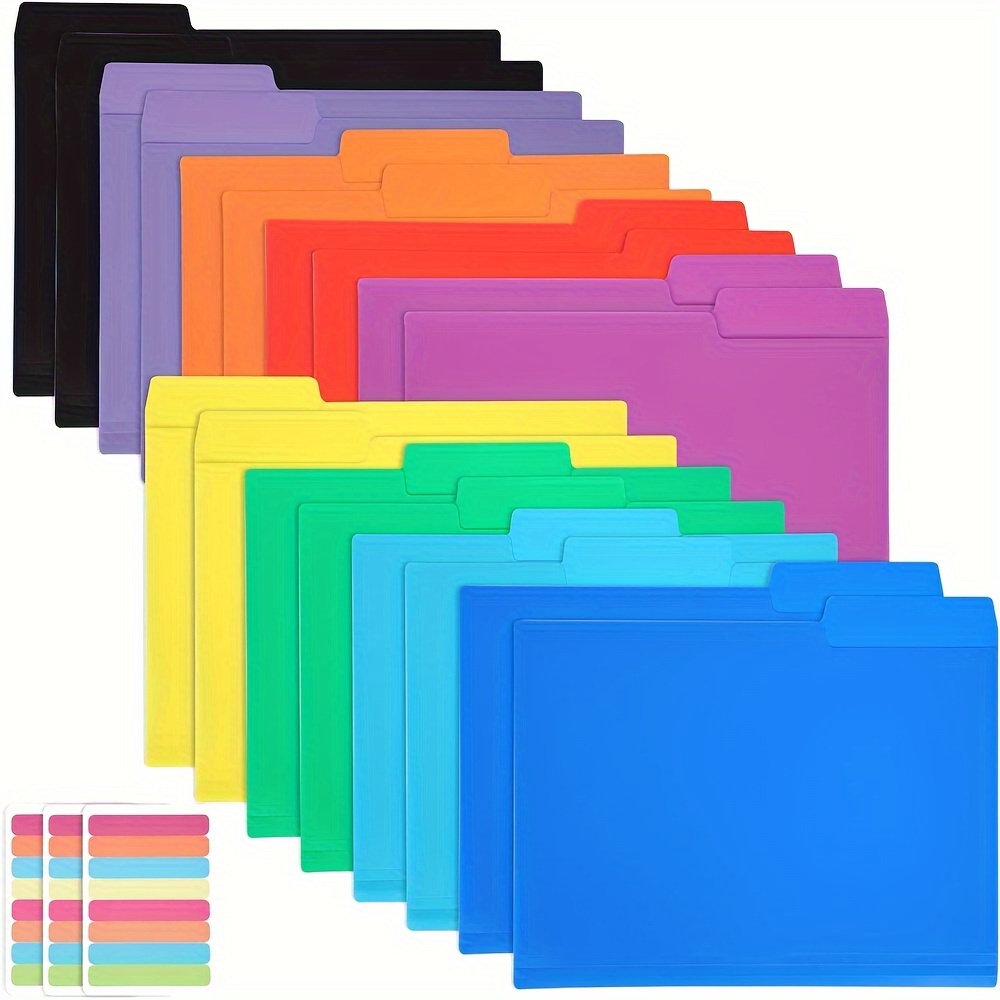   Basics Carpetas de archivos, tamaño carta, pestaña de  corte de 1/3, rosa, paquete de 36 : Productos de Oficina