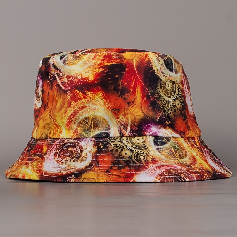 Golden Clockwork Bucket Hat Vintage Reversible Lightweight Beach Sun Hat  Casual Fisherman For Women Chinese New Year Presents Valentines Gifts, Check Out Today's Deals Now