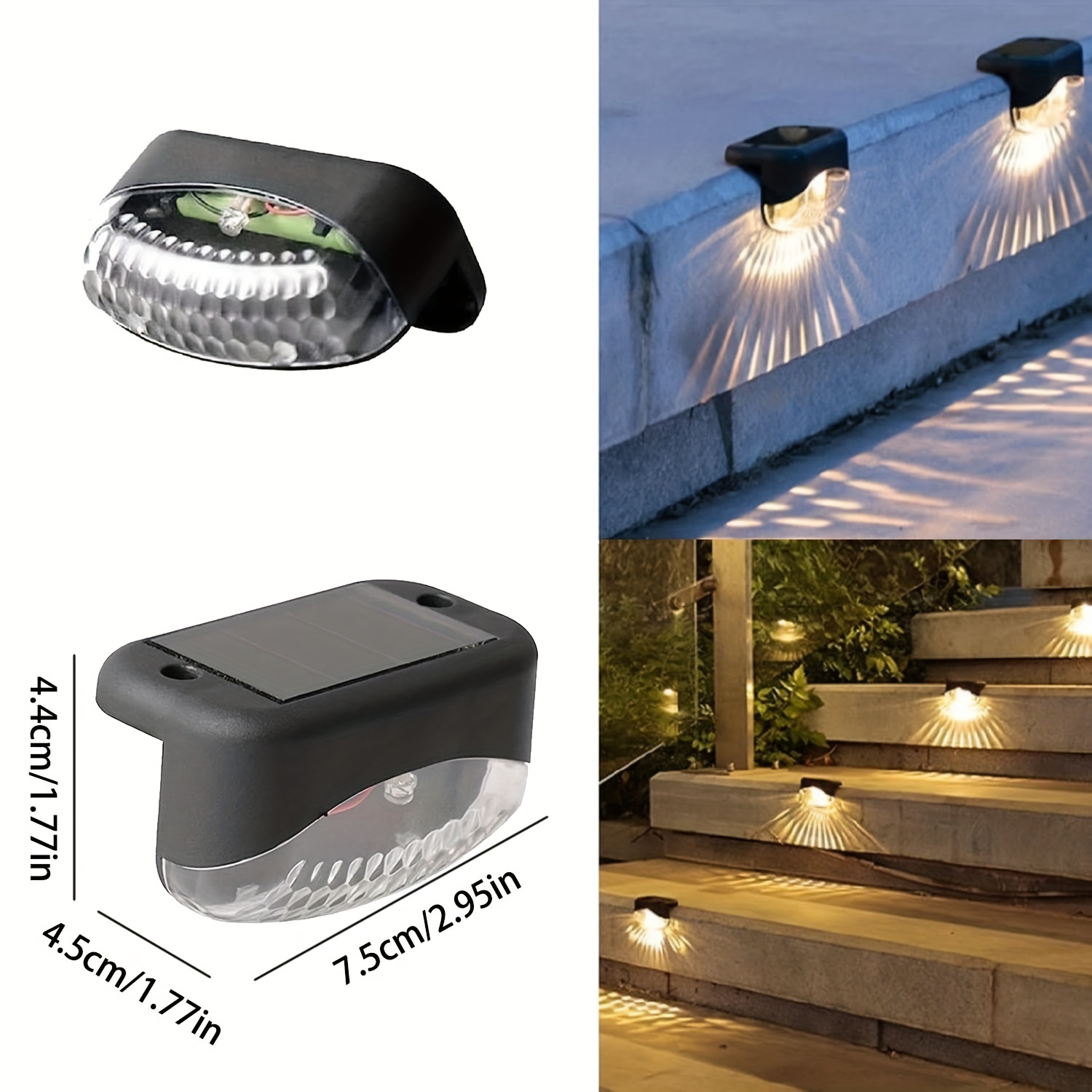 SolarEra Solar Powered LED Deck Lights Outdoor Waterproof Step