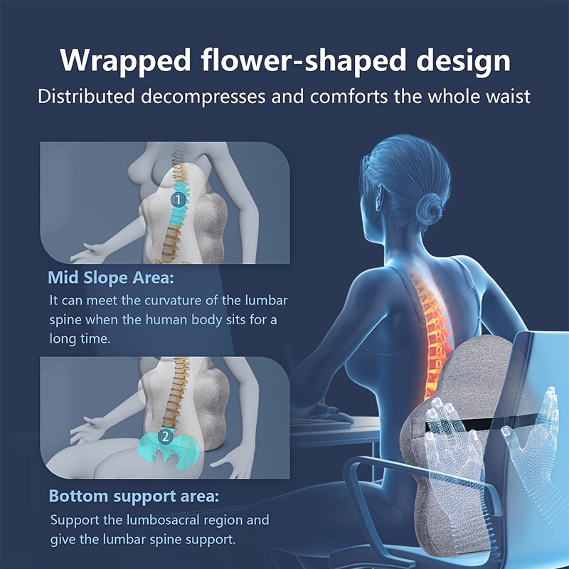 Flower shaped Lumbar Support Pillow For Office Chair Back - Temu United  Arab Emirates