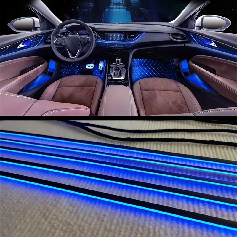 18 In 1 Full Color Streamer Auto Umgebungslichter RGB 64 Farbe Universal  LED Innen Versteckte Acrylstreifen Symphony Atmosphäre Lampe