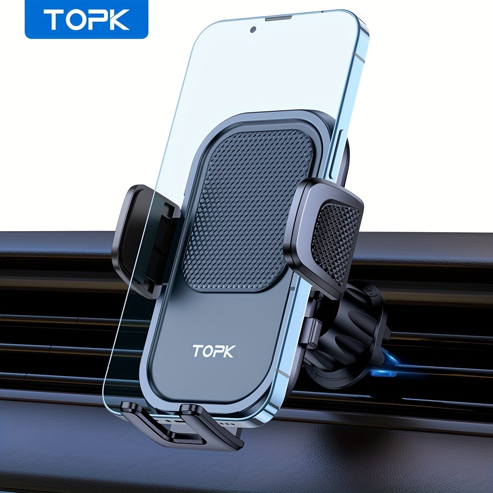 

Car Phone Holder Mount, Topk Car Mount With Hook Clip For Car Air Vent 360° Rotation Phone Mount For Cellphones