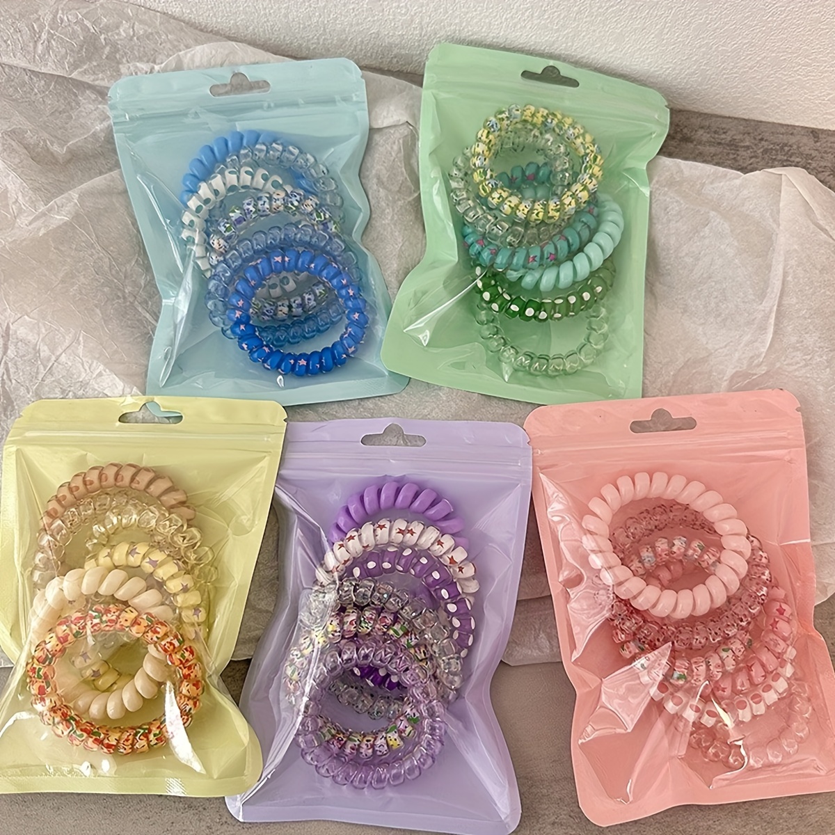 6pcs Spirale Legami Capelli Corde Capelli Dolci Motivo - Temu Italy