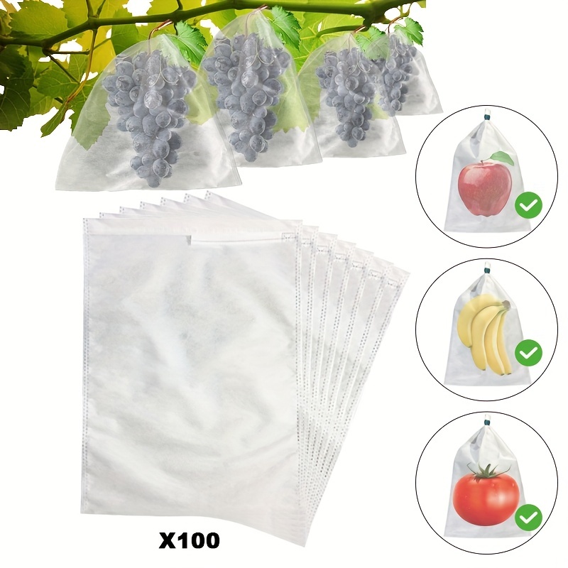 

100pcs Fruit Cover Mesh Bag - Insect-proof, Rain-proof & Breathable Protection For Your Fruits!