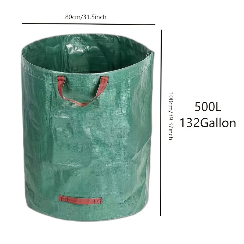 Reusable Yard Waste Bags Heavy Duty,2 Pack 132 Gallons Extra Large Lawn Pool Gar