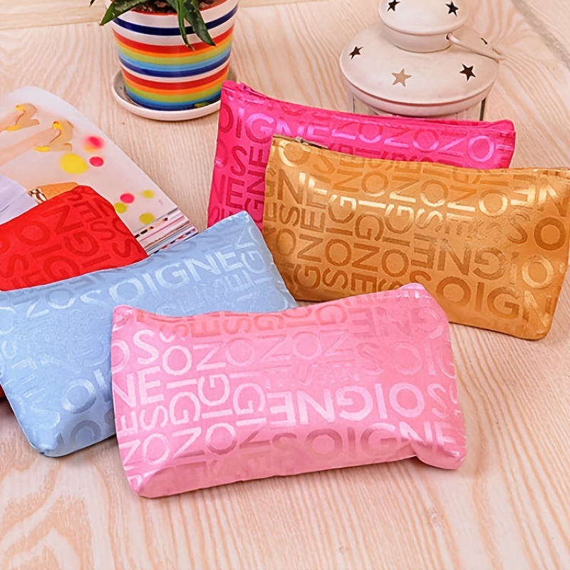 Chenille Letter Embroidery Crossbody Bag, Trendy Nylon Cosmetic Bag,  Portable Makeup Pouch For Travel - Temu
