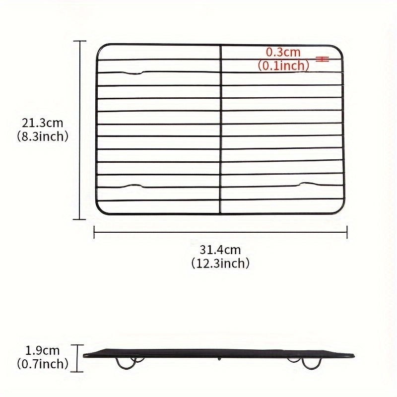 10.8-Inch Non-Stick Square Baking and Cooling Rack Wire Rack for