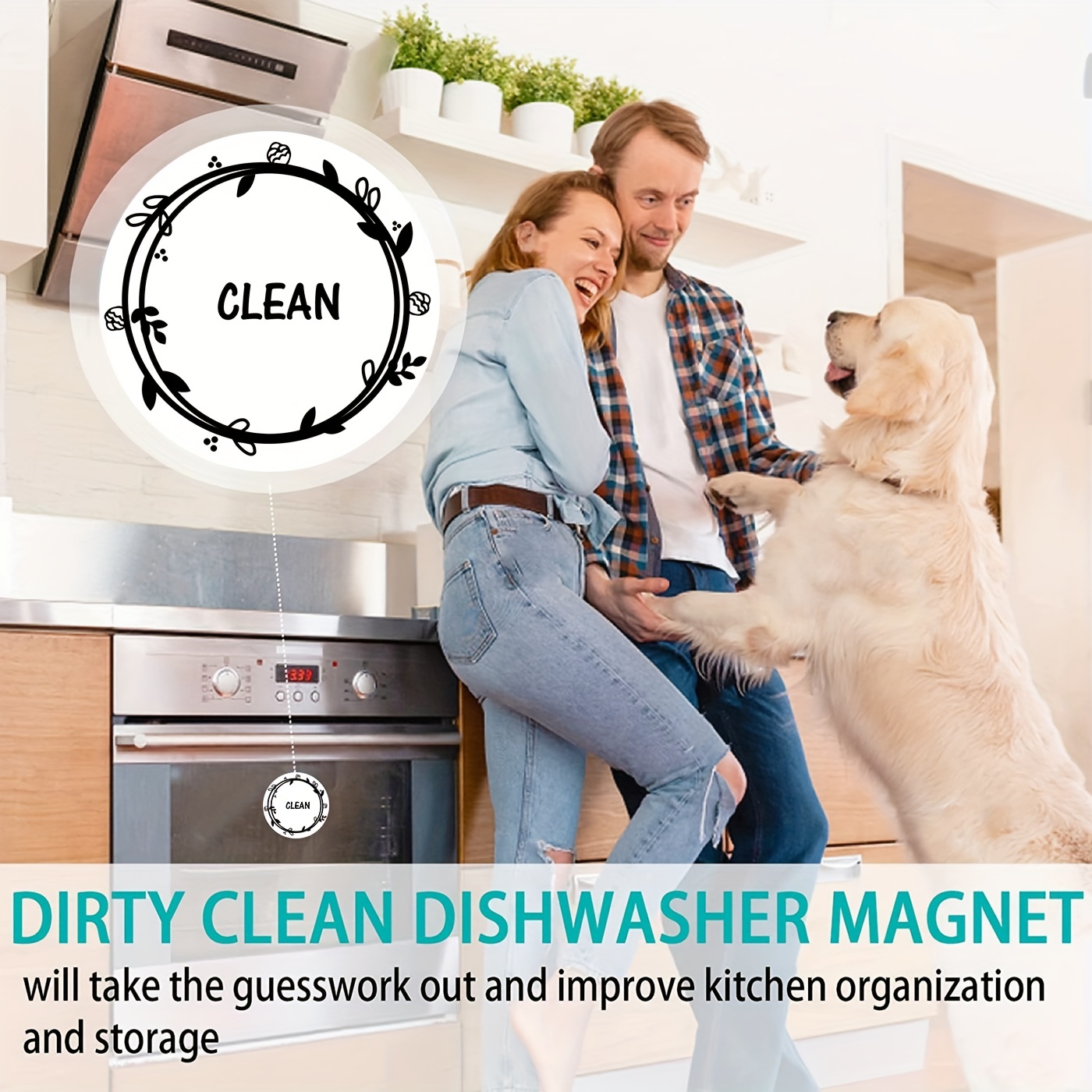 Aimant pour Lave-Vaisselle Dirty Clean - Aimant Propre et Sale pour Lave- Vaisselle - Aimant pour Lave-Vaisselle - Panier à Vaisselle Propre ou Sale  - Lave-Vaisselle - Réfrigérateur pour : : Cuisine et