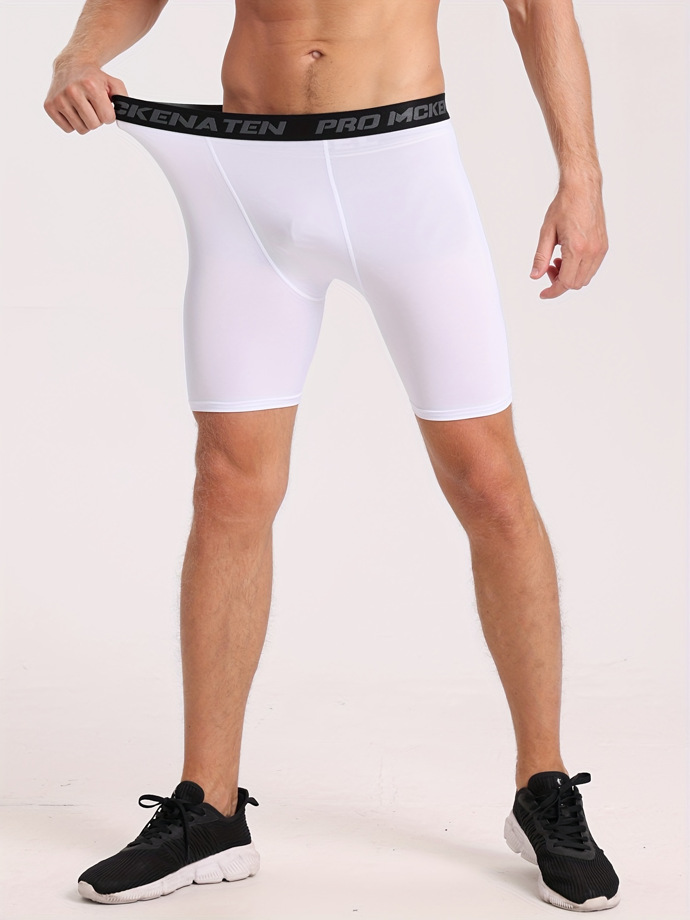  Men's Compression Running Shorts Elastic Pants Quick