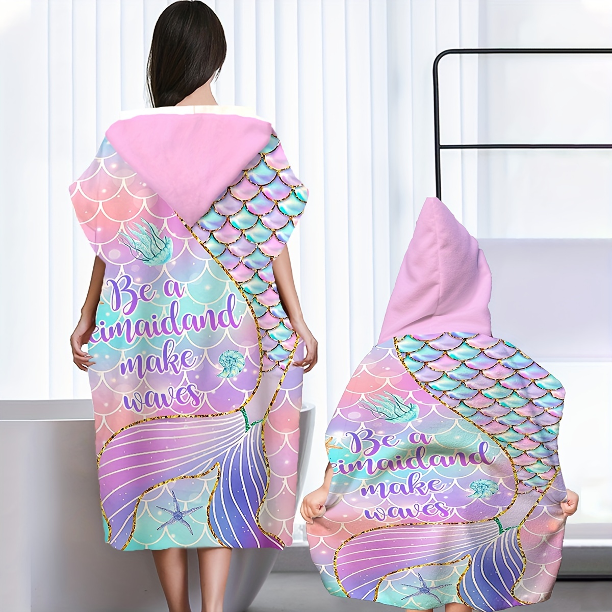 Mermaid store poncho towel