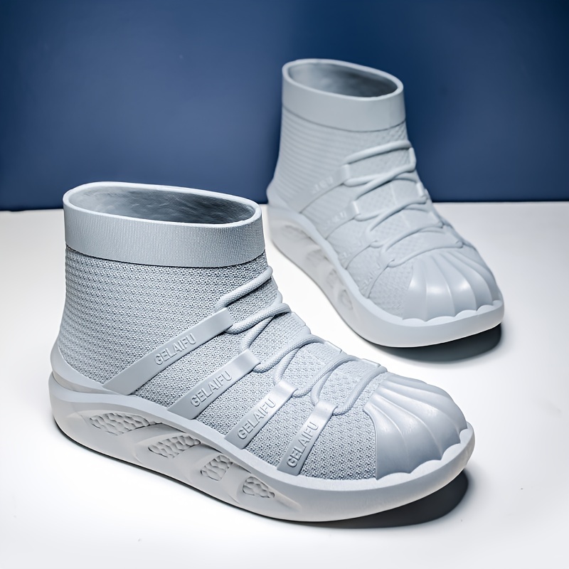 Stivali da pioggia da uomo Trend 2023 Slip on scarpe da lavoro impermeabili  per uomo scarpe da pioggia con piattaforma galosce da pesca nuovi  stivaletti Unisex - AliExpress