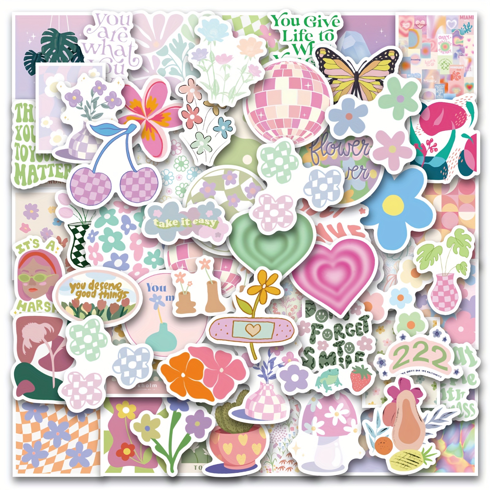 68pcs Wedding theme Creative badges DIY decorative stickers