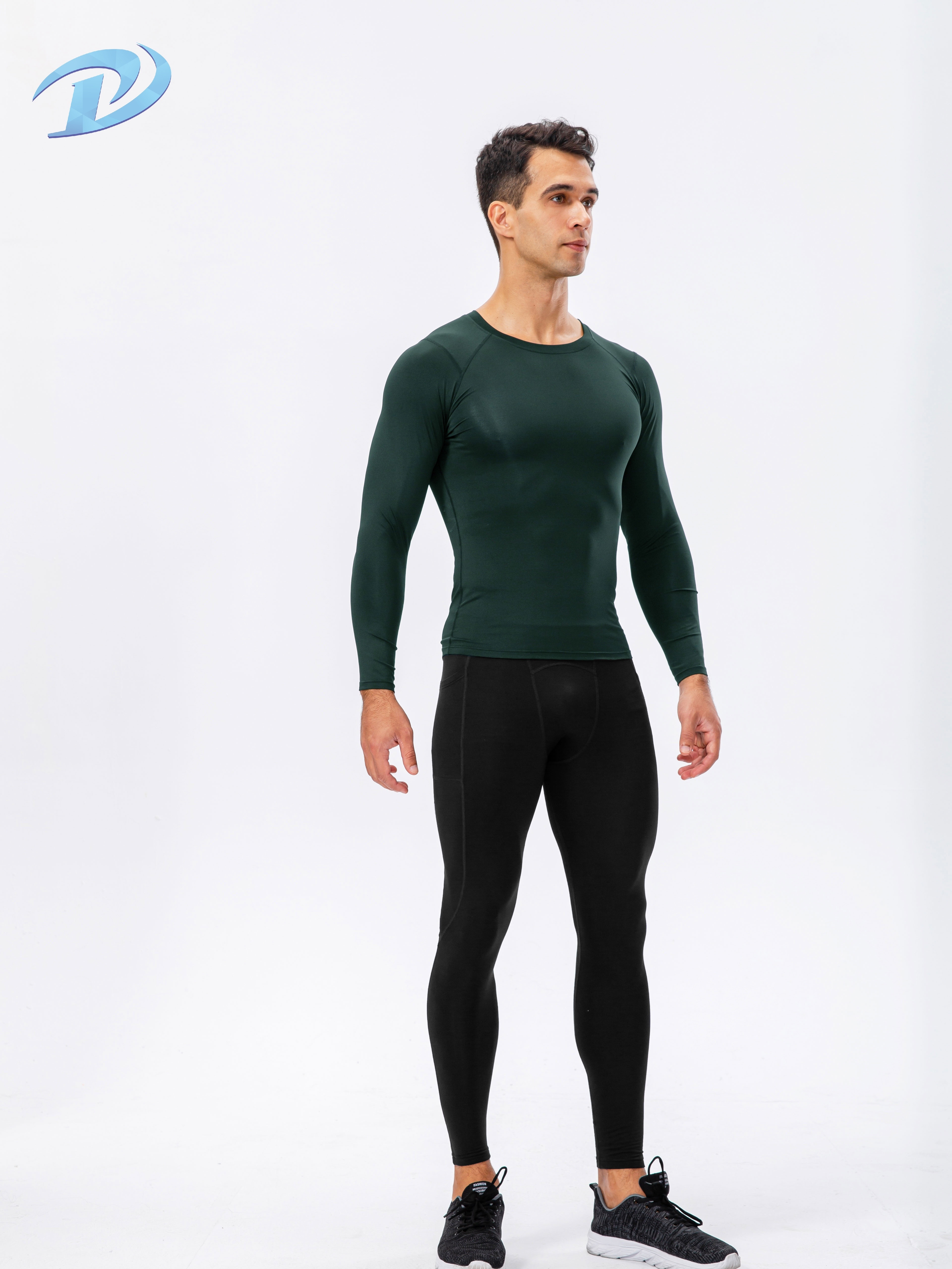 2018 Trend Men's Running Fitness Clothes Long Sleeve Gym