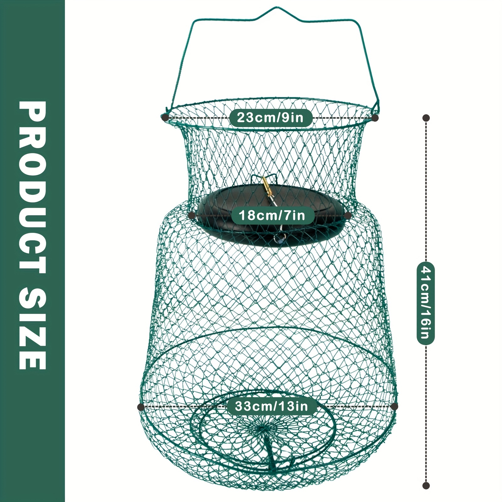 Portable Fishing Basket Cage Collapsible Wire Fish Baskets Collapsible Fish  Crab Crawfish Basket for Live Fish Rustproof - AliExpress