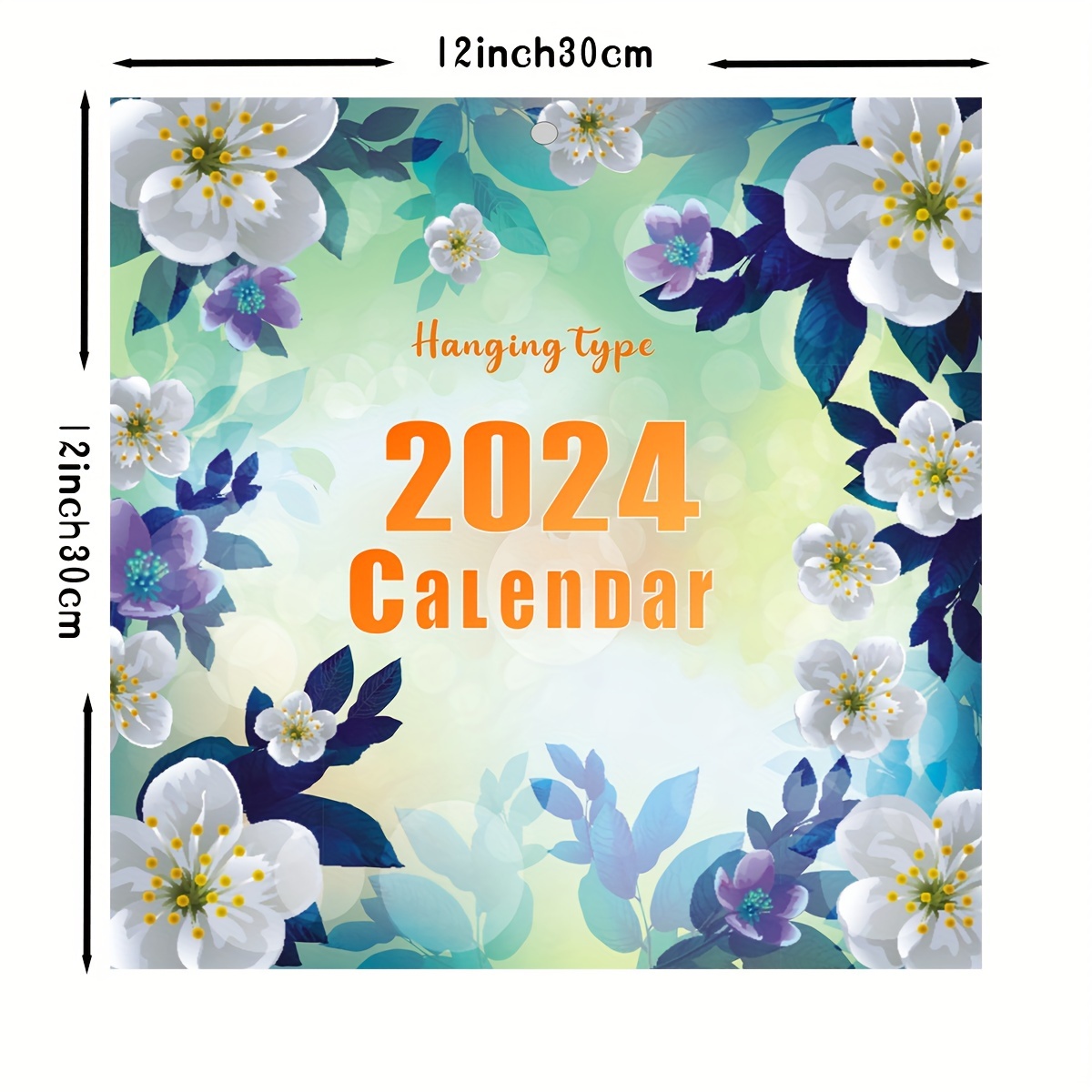 2024 Yearly Calendar, 2024 Calendar, Floral Calendar 2024, Calendar Full  Page Printable, Calendar Printable, Calendar, Yearly Calendar 