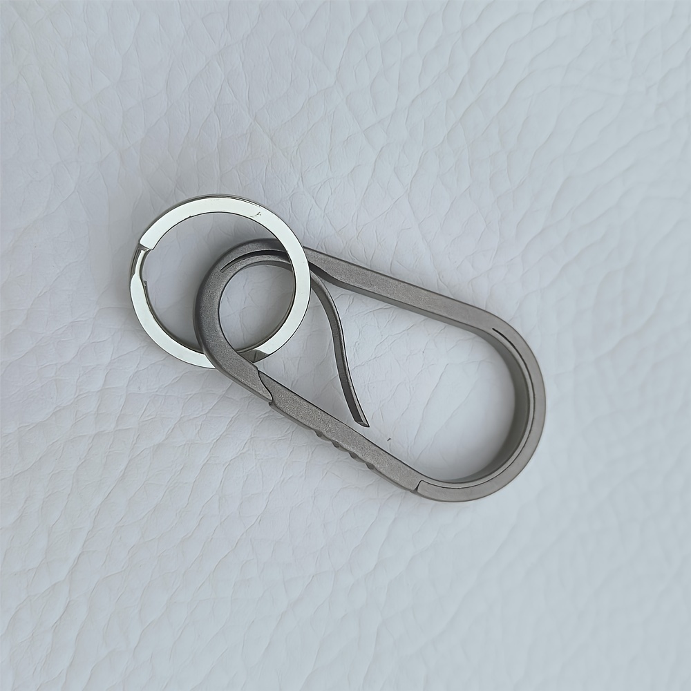 1pc Titanium Alloy Carabiner D-Ring Key Chain Keychain Hook Clip Outdoor