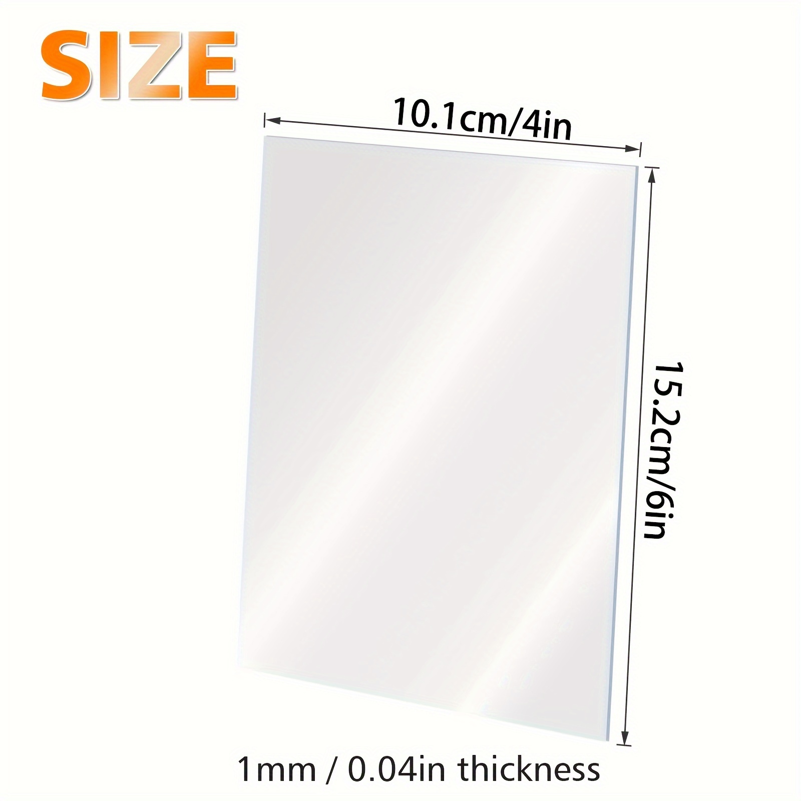 10pcs Clear Acrylic Sheet Transparent Plastic Board For Picture