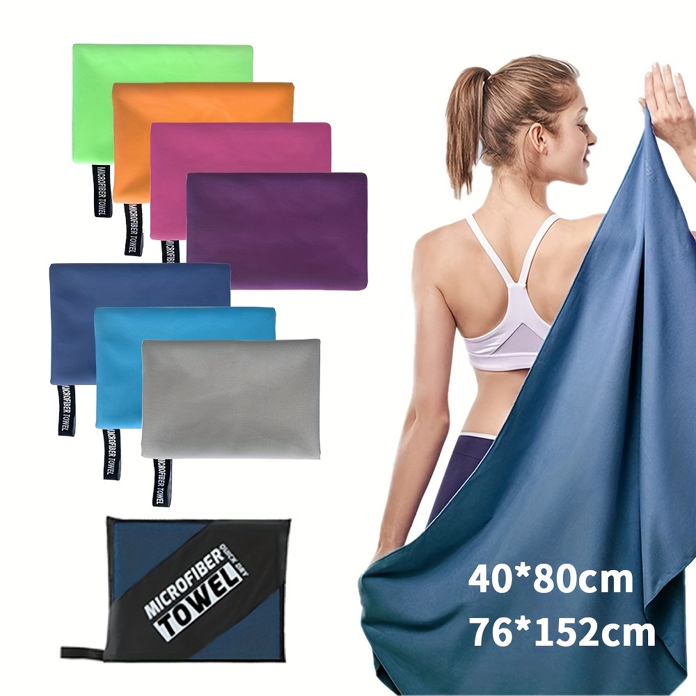 Toalla de microfibra para viajes y deportes Syourself, con formato de  secado rápido, absorbente, compacta y suave, adecuada para yoga, gimnasio,  baño