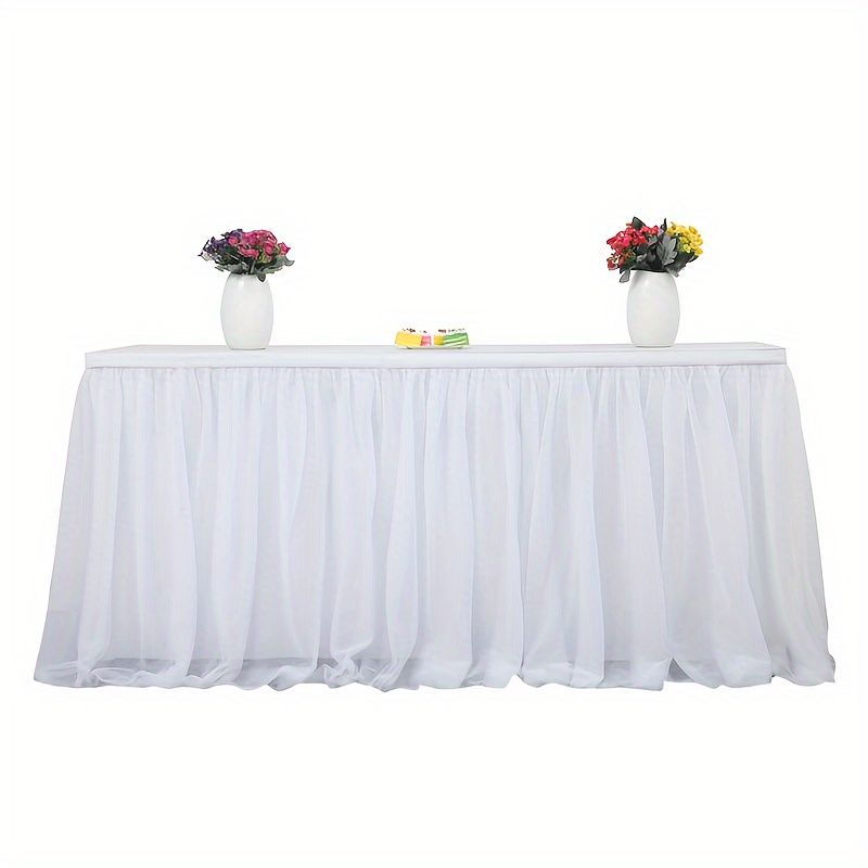  MOKOdecor Mantel blanco para mesa rectangular de 60 x 120  pulgadas, mantel de tela blanca para boda, fiesta de cumpleaños : Hogar y  Cocina