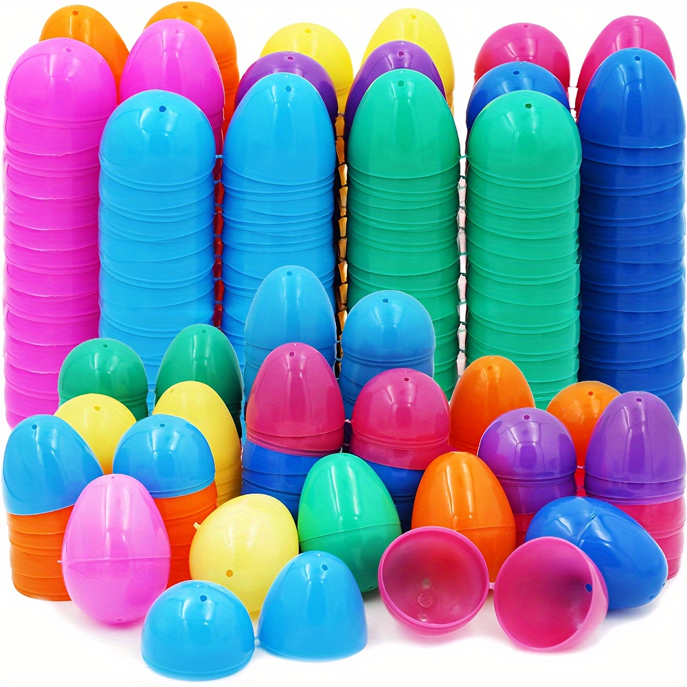 

30pcs Random Color Fillable Easter Eggs, Hinged Loose Colored Bright Plastic Easter Eggs, Perfect For Easter Egg Hunts, Surprise Eggs, Easter Hunts