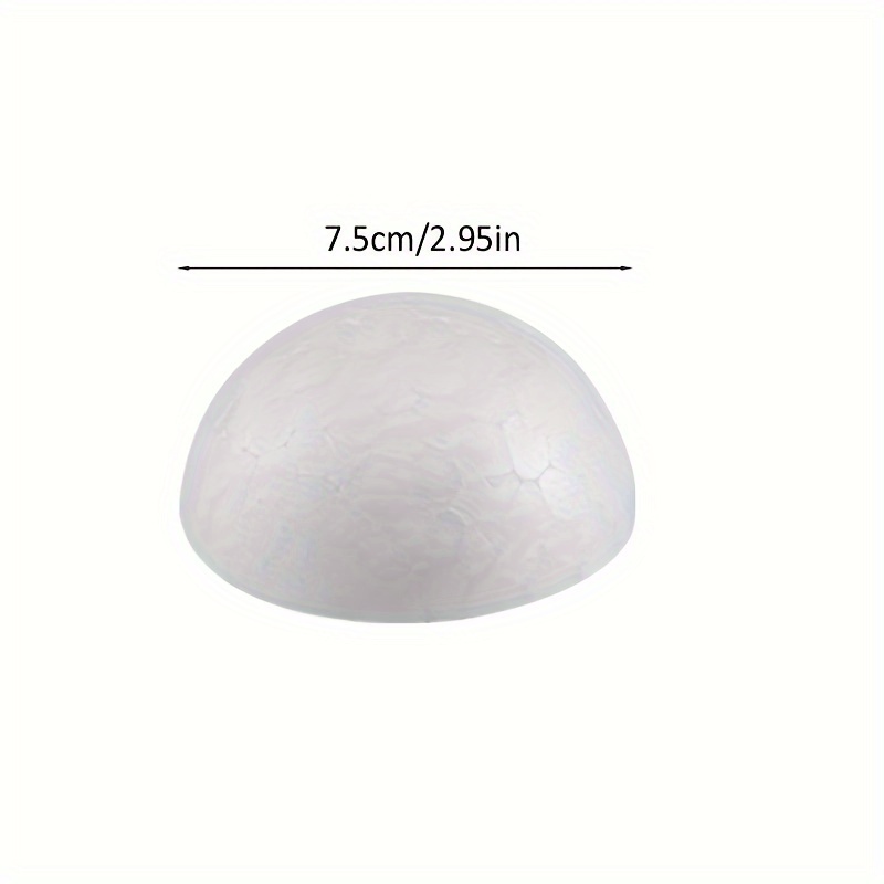 2.95 Inchs White Foam Balls Half Round Polystyrene Half Foam - Temu