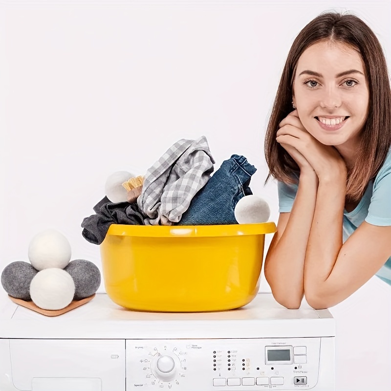 Wool Dryer Balls - Natural Fabric Softener, Reusable, Reduces Clothing  Wrinkles and Saves Drying Time. The Large Dryer Ball is a Better  Alternative to