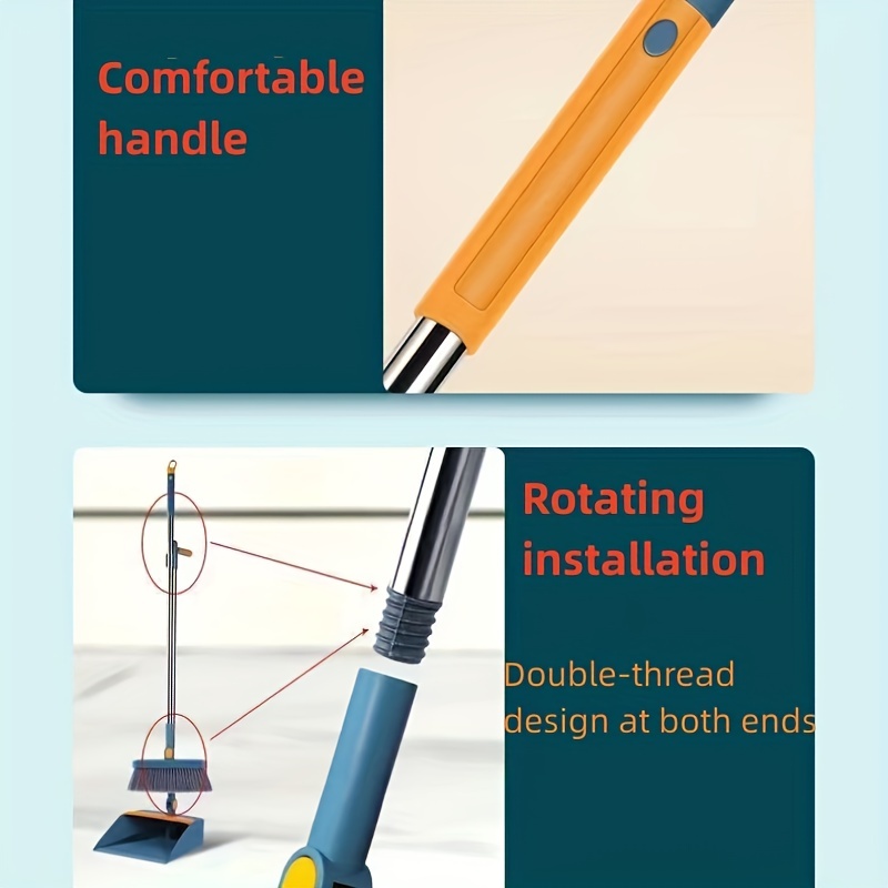 1 Juego Juego De Escoba Y Recogedor Plegable De Pie De 37 - Temu Chile