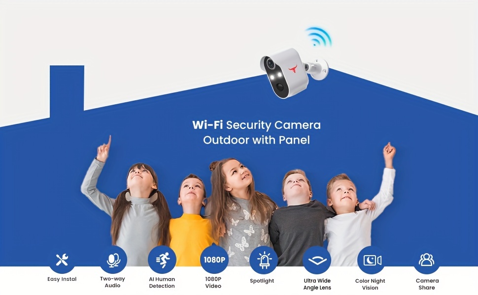 2pcs wireless security camera with ai human detection pir motion detect night vision security camera 2 way talk cloud storage service rechargeable battery included wi fi camera wireless camera outdoor ip camera 2 4ghz wi fi only details 0