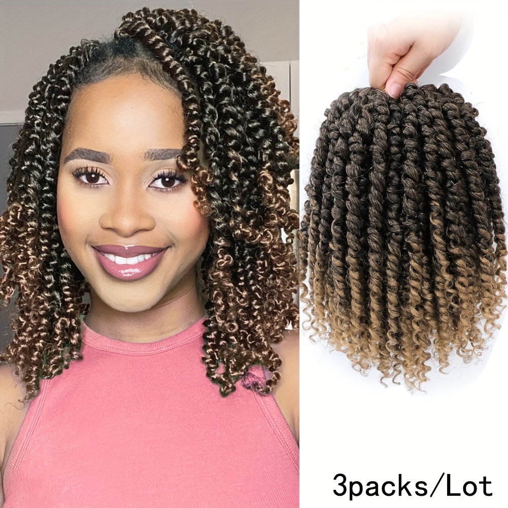 Passion Twist Crochet Hair Synthetic Hair Pre Looped Short - Temu  Philippines