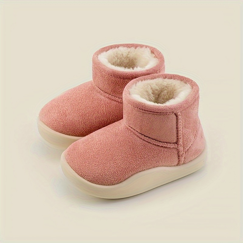 Comfortable Slip Snow Boots Baby Girls Soft Warm Plus Fleece - Temu