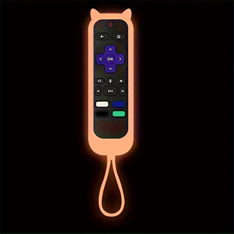 Silconeリモートコントロールカバーfor Roku Tvリモート、luminous