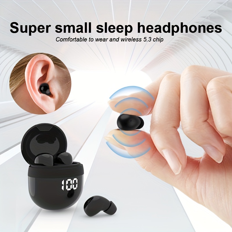 

Invisible Headphones 5.3 Wireless In-ear Earphones With Mic Noise Reduction Earbuds Heavy Bass Headset For Smart Phone