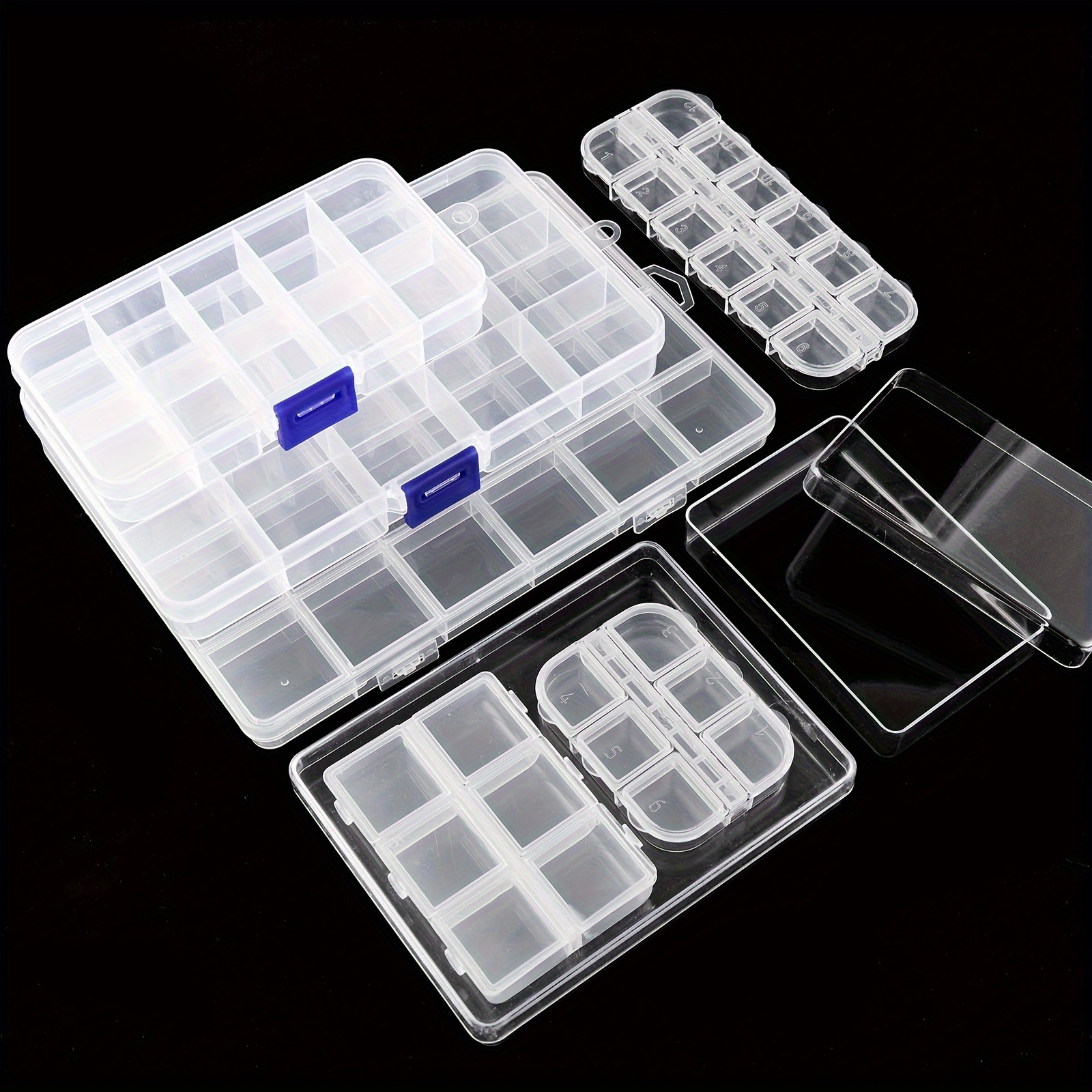 1pc Portable Plastic Multi-compartment Storage Box Organizer For