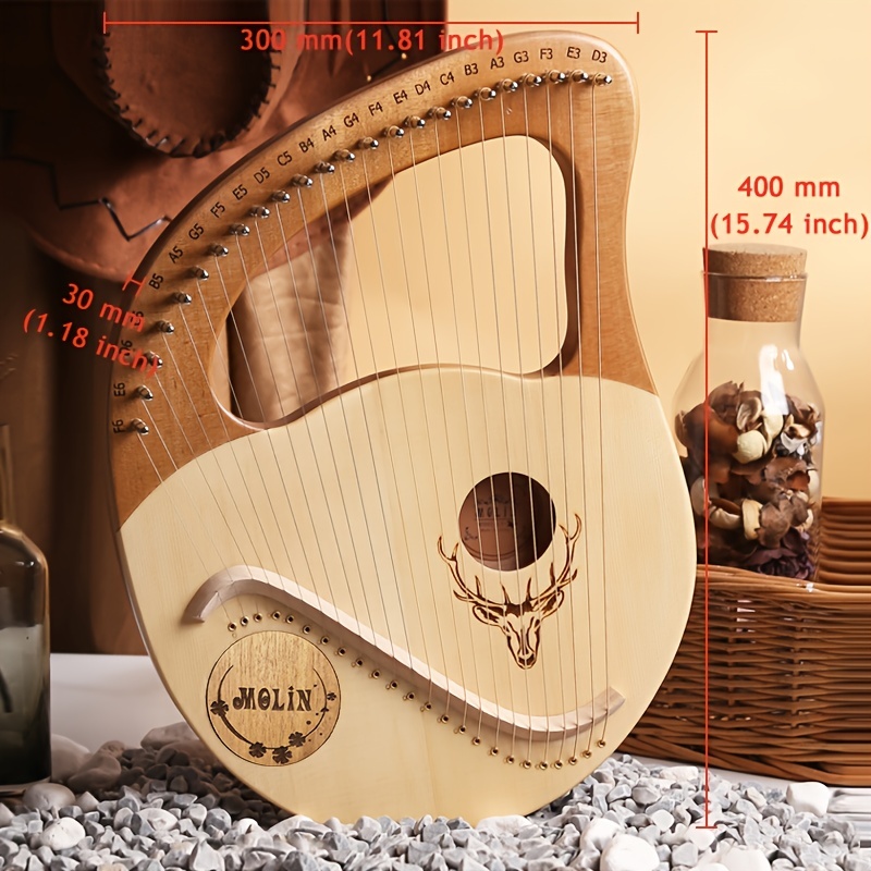 lyre 24 string beginner lyre 24 string harp lyre small portable musical instrument easy to learn