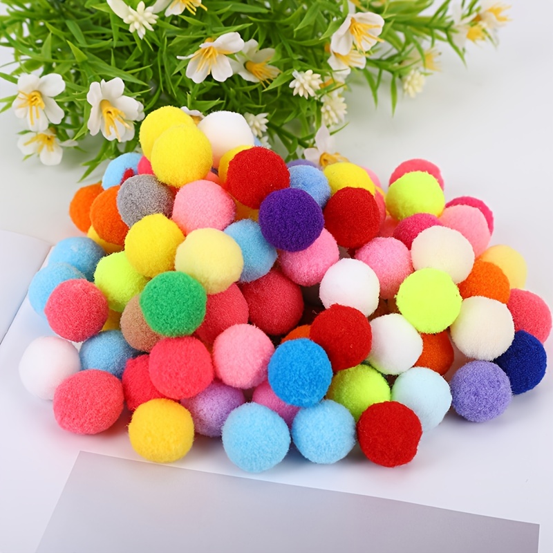 50mm Pom Poms 5cm - Craft Fluffy Fuzzy 2 Pom Pom Balls - Choose Quantity
