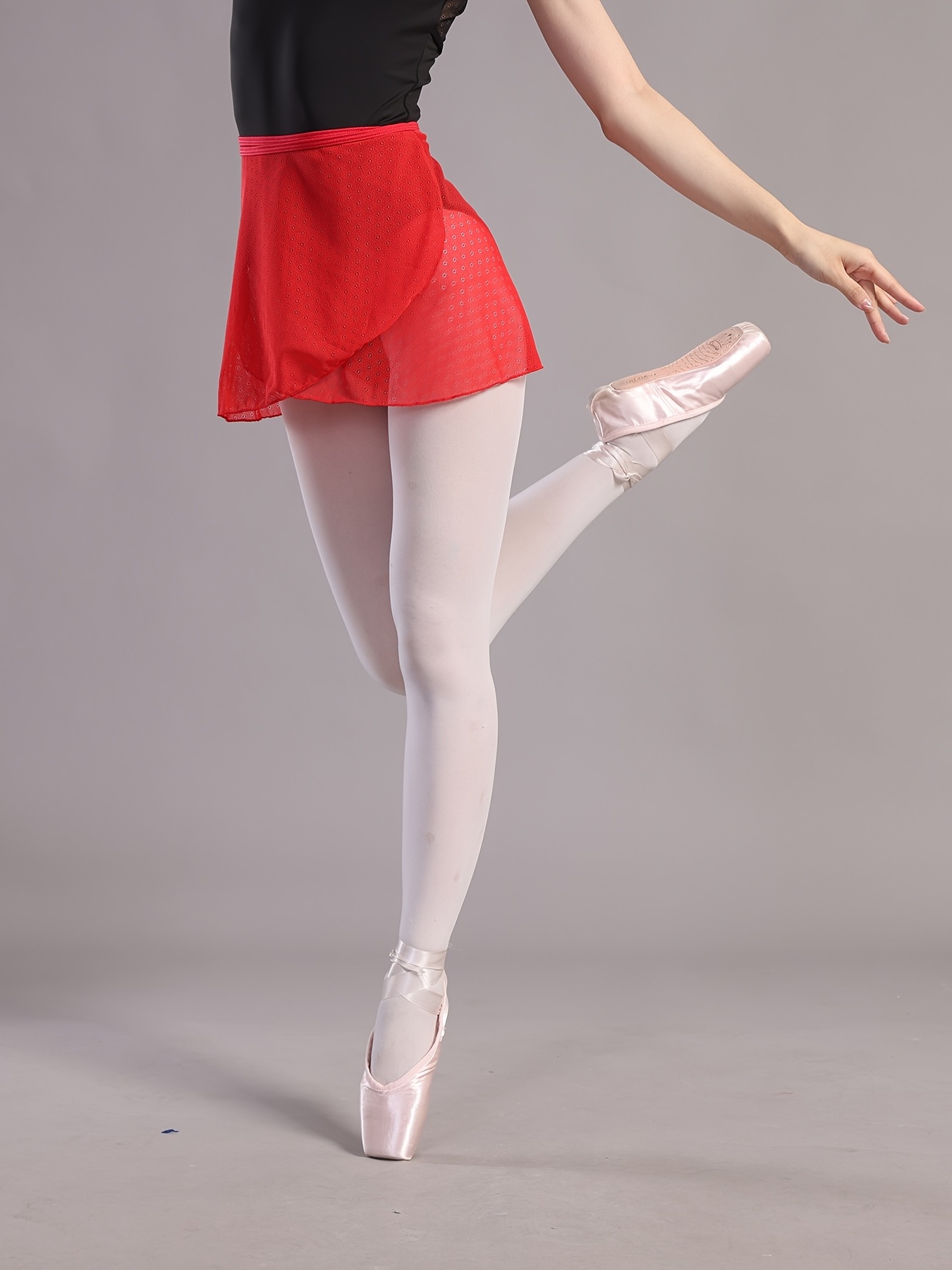 Falda Cruzada Negra Red Transparente, Ropa Danza Ballet