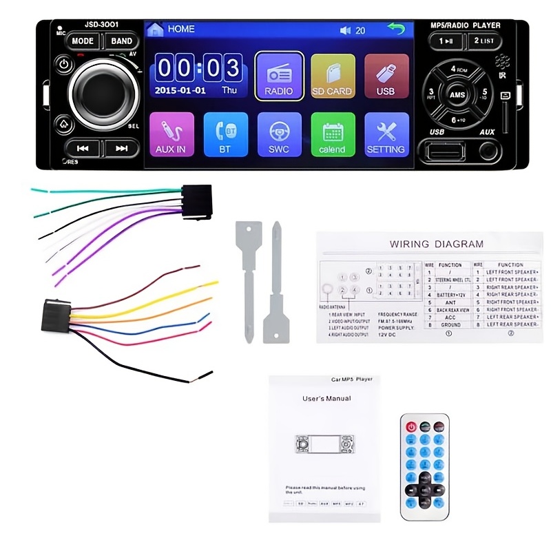 1 din 3001 car radio Mirror link Auto Radio 4 inch Touch screen