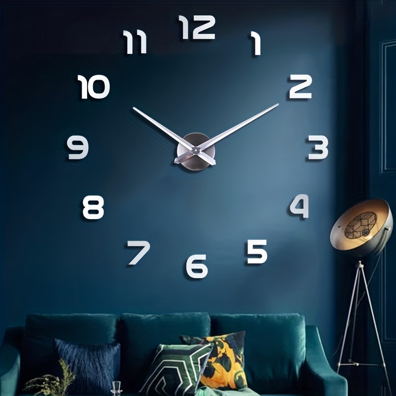1pc Grande Horloge Murale Bricolage Autocollants De Numéro - Temu