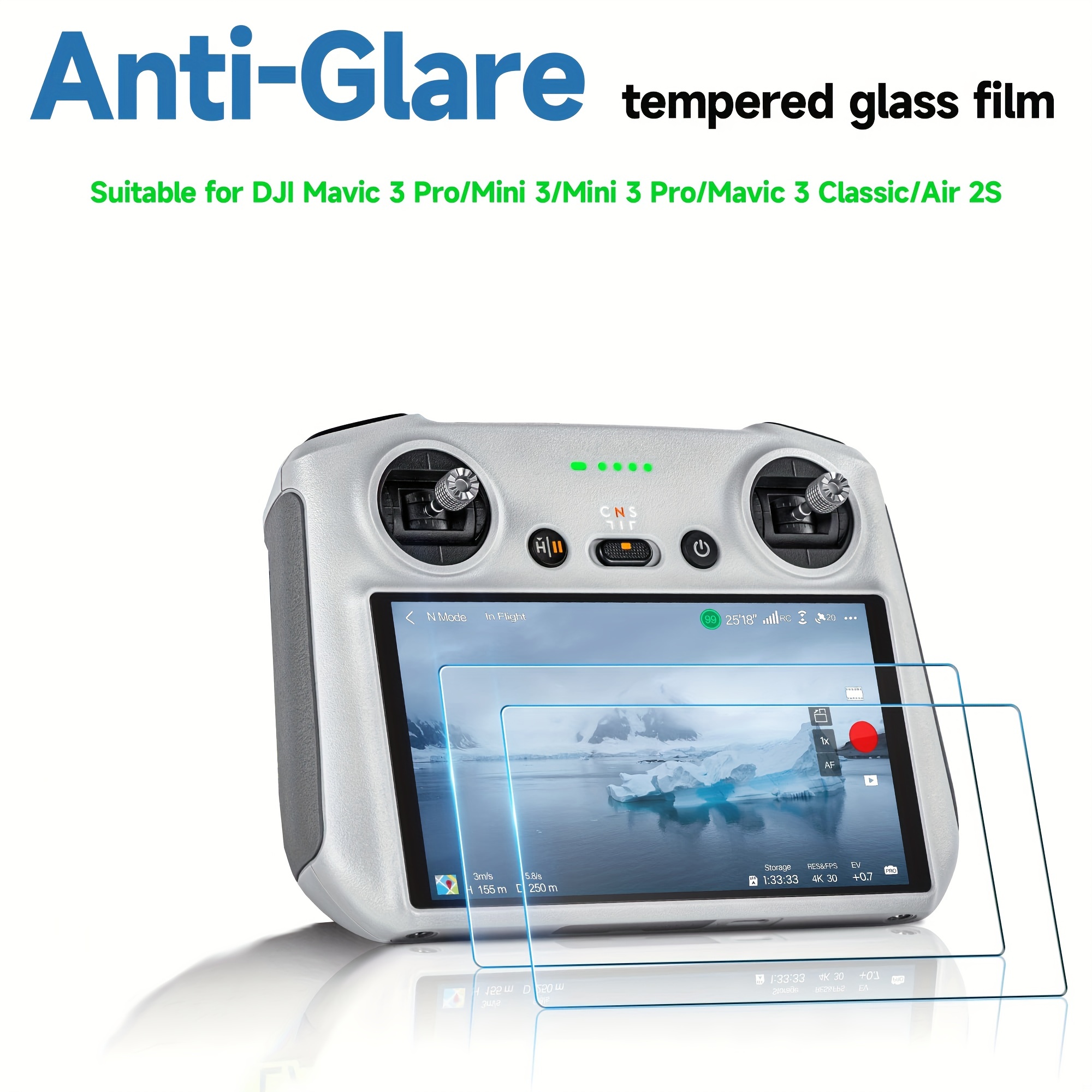 Housse de film de protection d'écran en verre trempé pour Dji Mini 3 Pro Rc  Accessoires