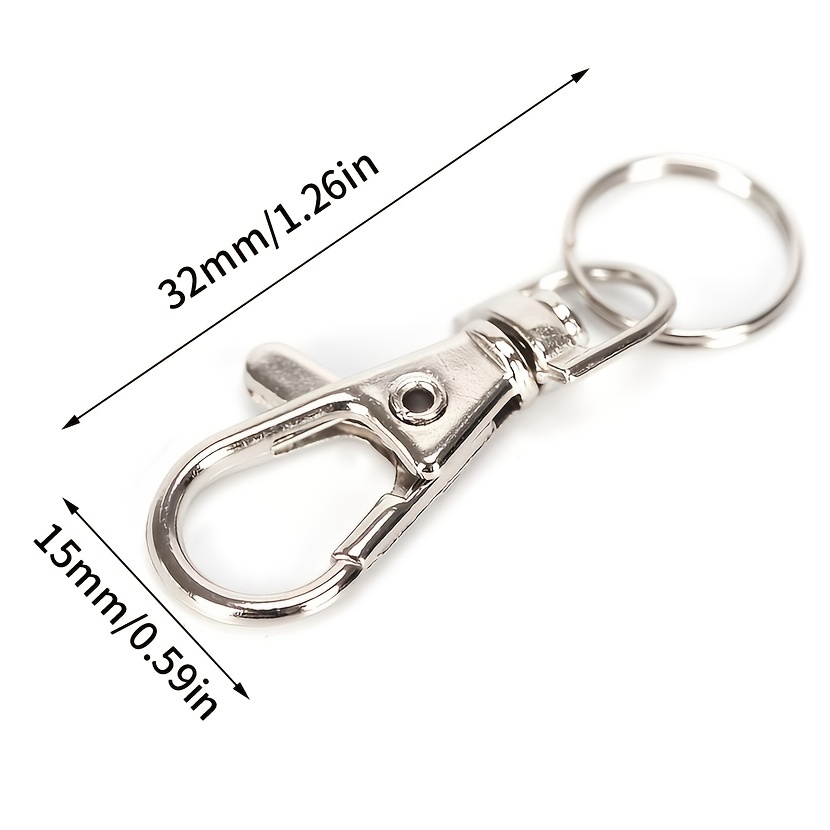 10X Keychain Gold Accessories Swivel Trigger Clips Connector Key
