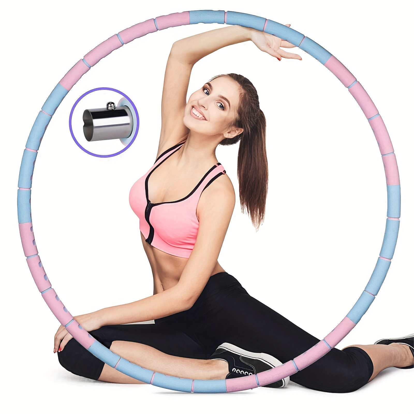 Detachable 28 Sections Fitness Hoop Solid Ball Outdoor - Temu