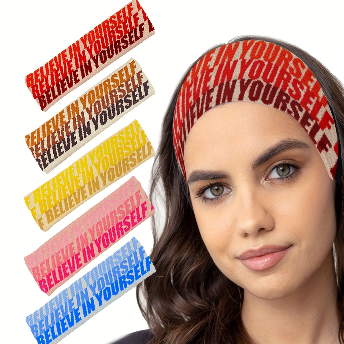 1pc Femmes Sport Bandeau Lettre Imprimé Bandeau Cheveux - Temu Canada