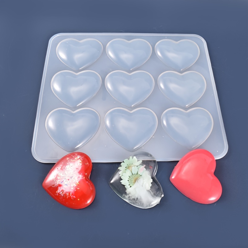 Heart Shape Resin Molds Keychain Charms Mold Silicone Heart Epoxy Mold