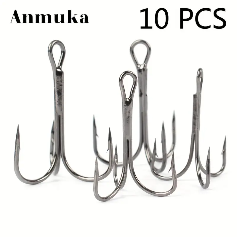 Premium Three pronged Fish Hook With Barbed Hair For - Temu Mexico