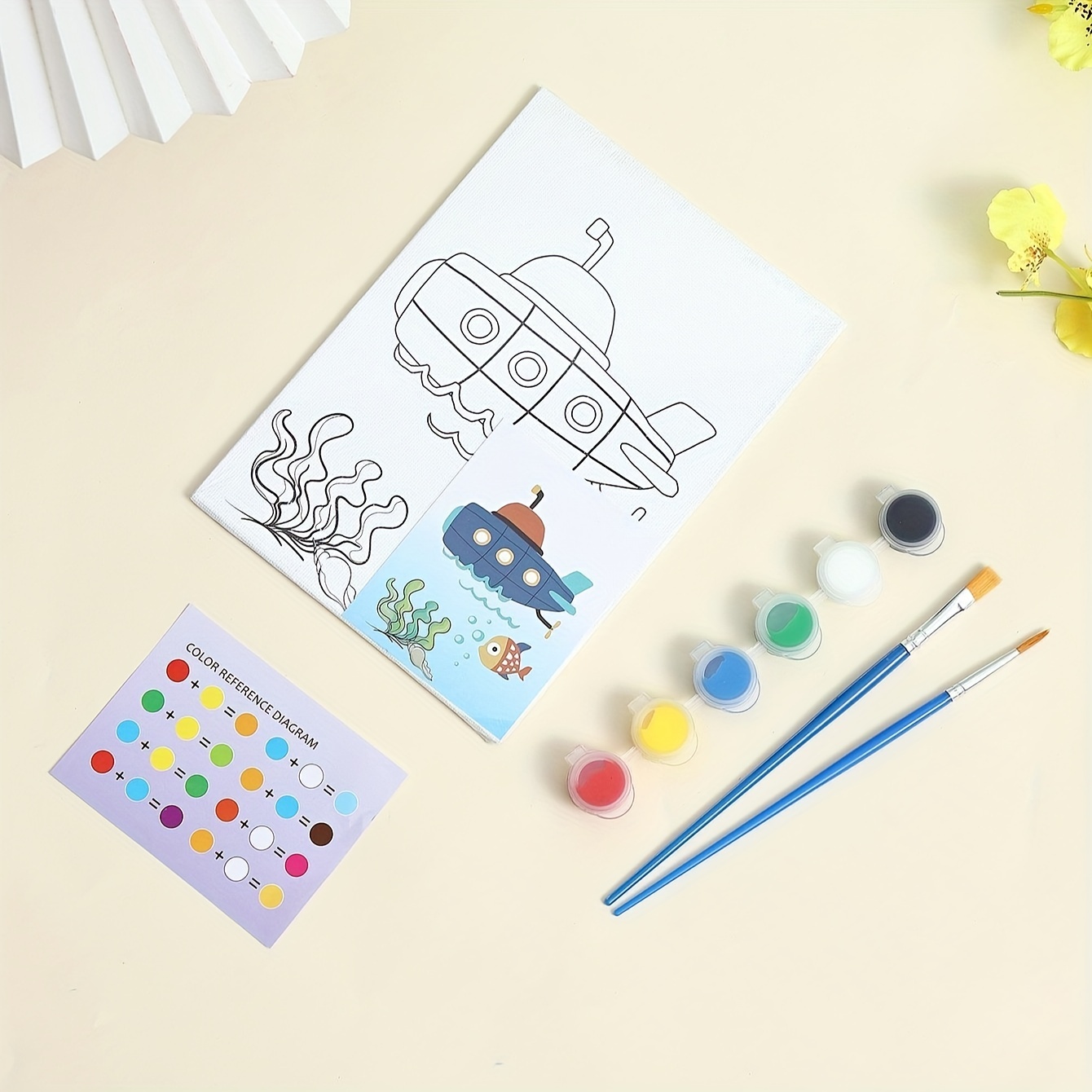 Crayola - Kit de pintura de dedos para niños pequeños con 4 colores y 10  hojas de papel de pintura, fácil de limpiar, no tóxico, lavable, pinturas