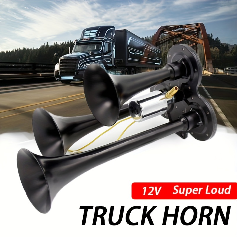 Truck Air Horn 4 Trumpet Truck Horn Super Loud Air Horn Mit - Temu