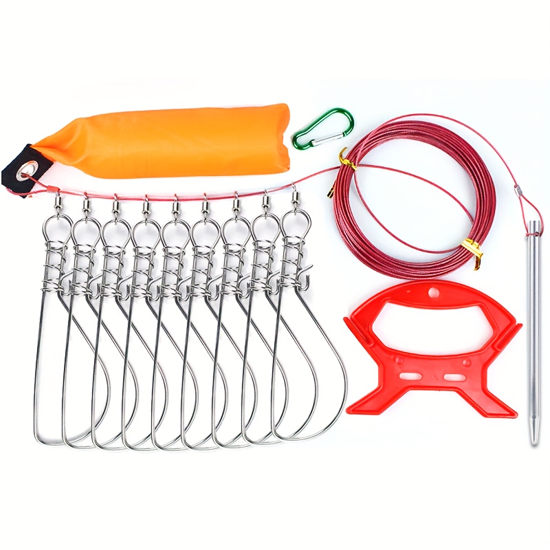 5/10 Clips Stainless Steel Fishing Stringer Clip Live Fish - Temu