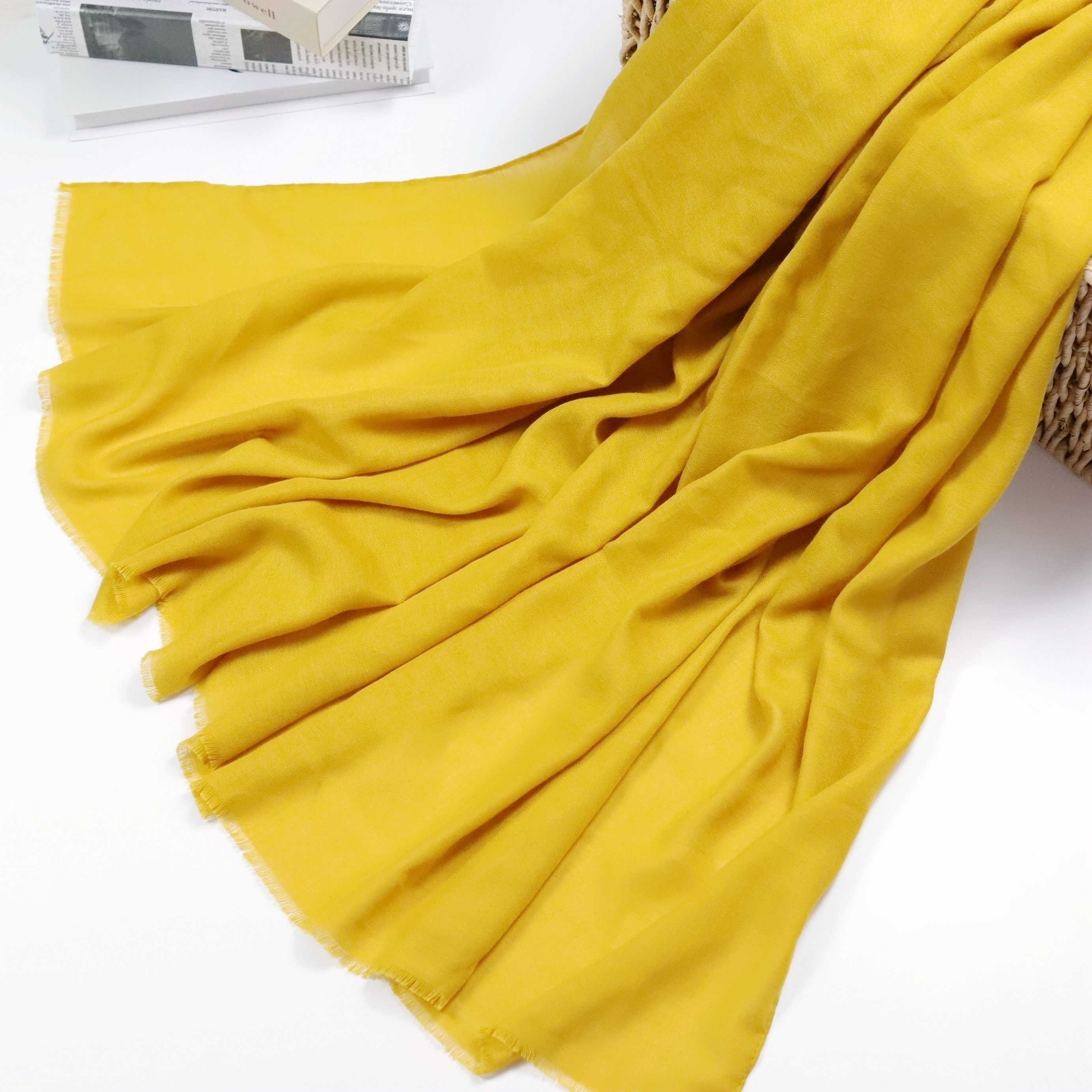 Solid Plain Hijab Casual Scarf Windproof Head Wrap for Women