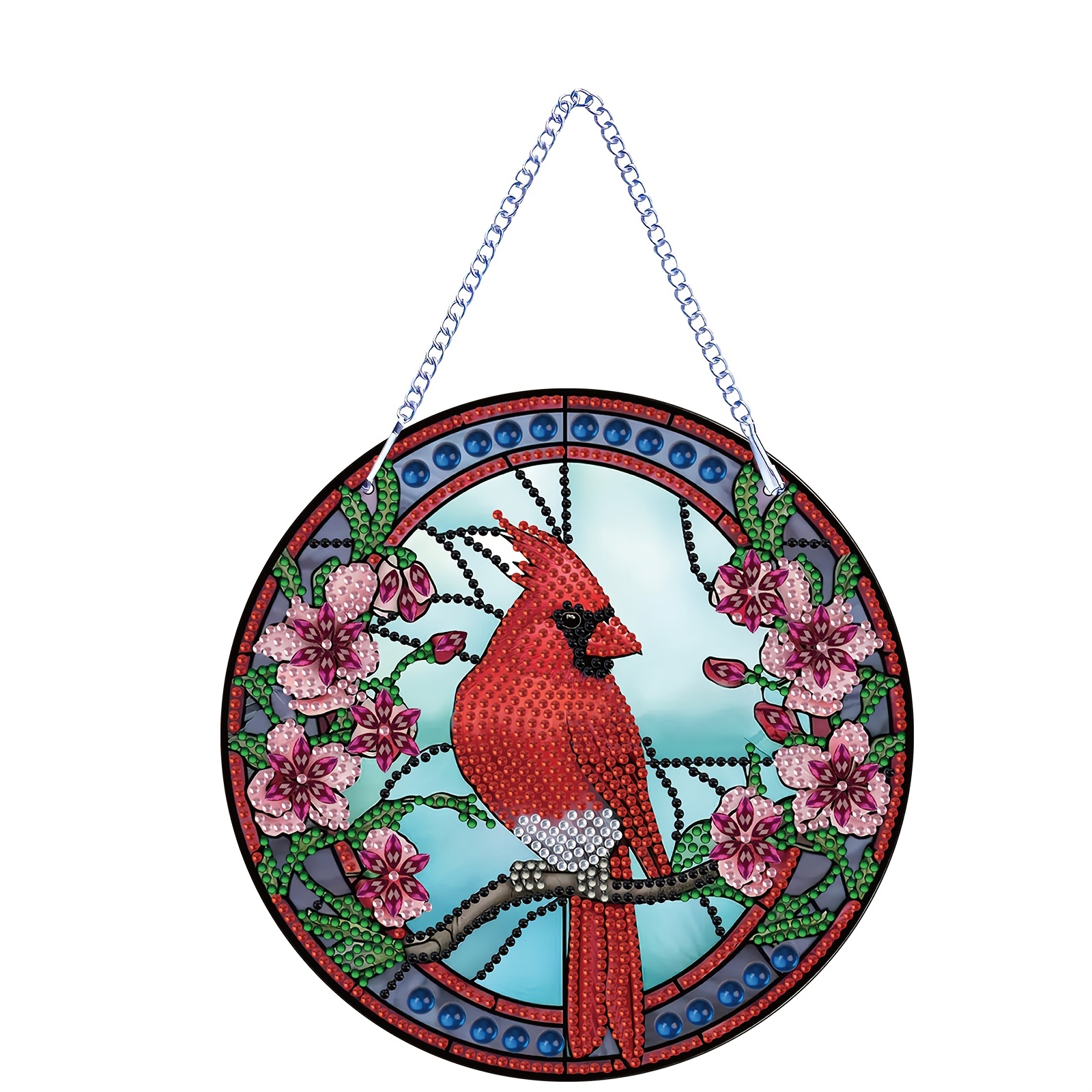 Cardinal Diamond Painting Hanging Decorations Three - Temu